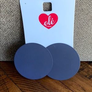 3/$10 NWT flat metal navy blue earrings